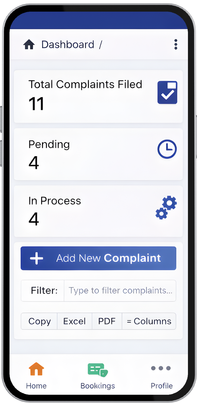 Complaint List Screen